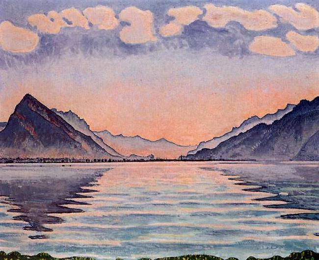 Ferdinand Hodler Lake Thun Norge oil painting art